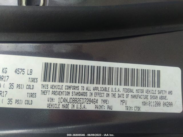 1C4NJDBB2ED729464 Jeep Compass Sport