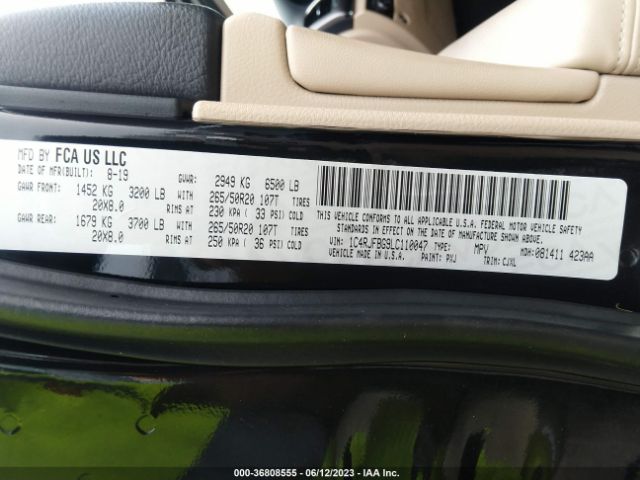 1C4RJFBG9LC110047 Jeep Grand Cherokee Limited