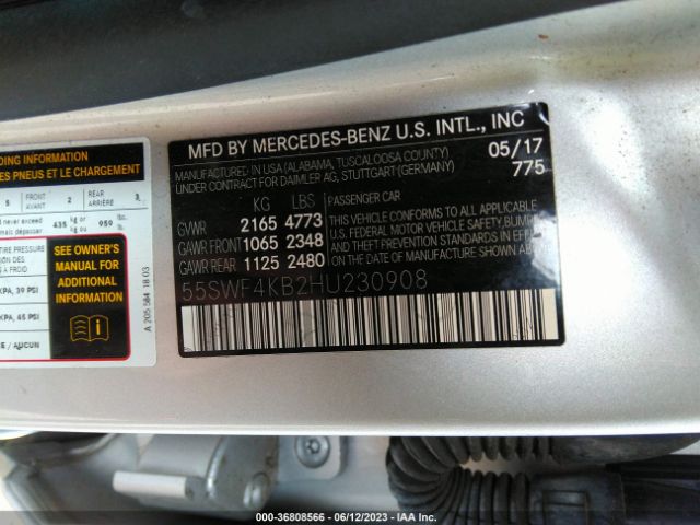 55SWF4KB2HU230908 Mercedes-Benz C-class C 300