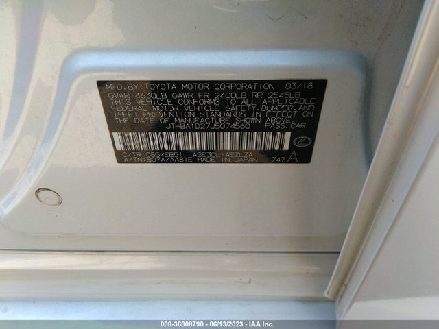 JTHBA1D27J5074560 Lexus Is Is 300