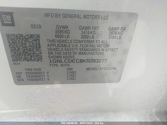 Chevrolet Tahoe Commercial 2019 1GNLCDEC8KR293277 Image 10