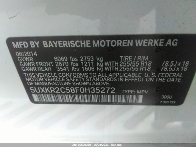 5UXKR2C58F0H35272 BMW X5 Sdrive35i