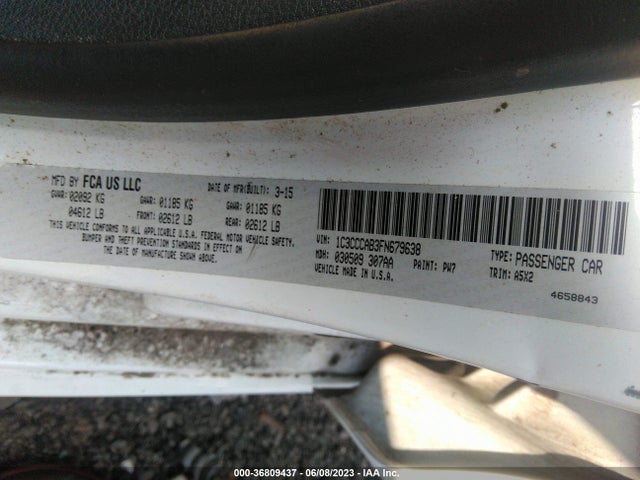 1C3CCCAB3FN679638 Chrysler 200 Limited