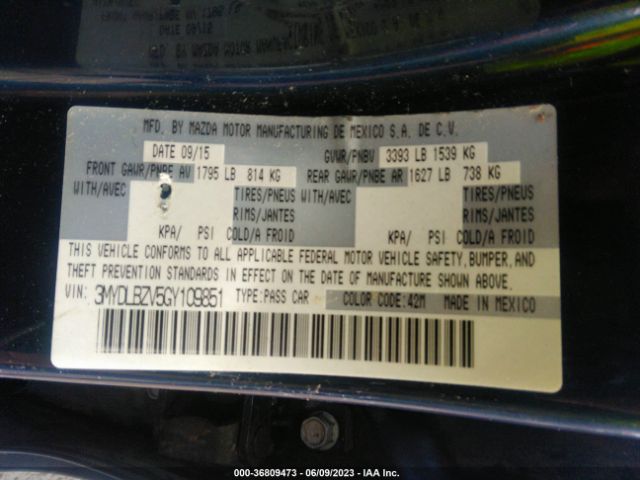 3MYDLBZV5GY109851 Scion IA