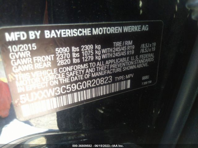 5UXXW3C59G0R20823 BMW X4 Xdrive28i