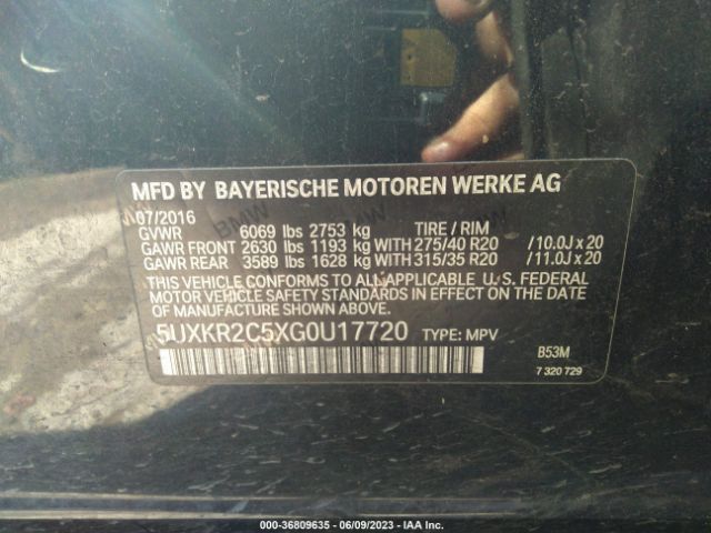 5UXKR2C5XG0U17720 BMW X5 Sdrive35i