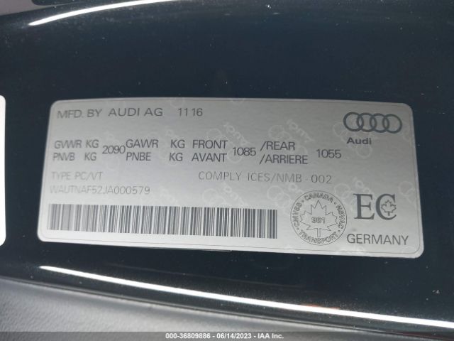 WAUTNAF52JA000579 Audi A5 Coupe Premium Plus