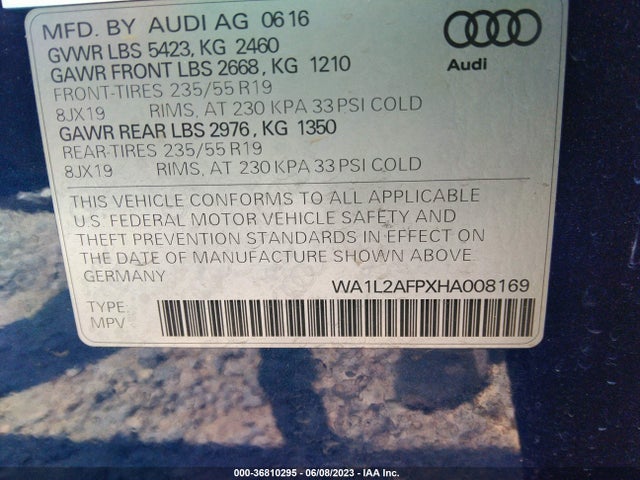 WA1L2AFPXHA008169 Audi Q5 Premium Plus