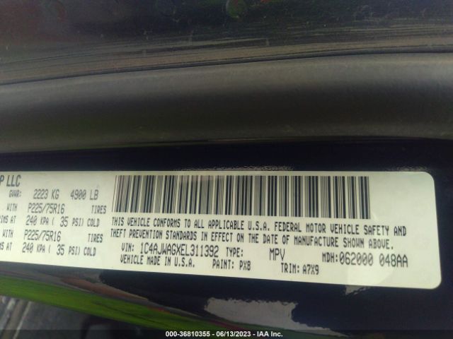 1C4AJWAGXEL311392 Jeep Wrangler Sport