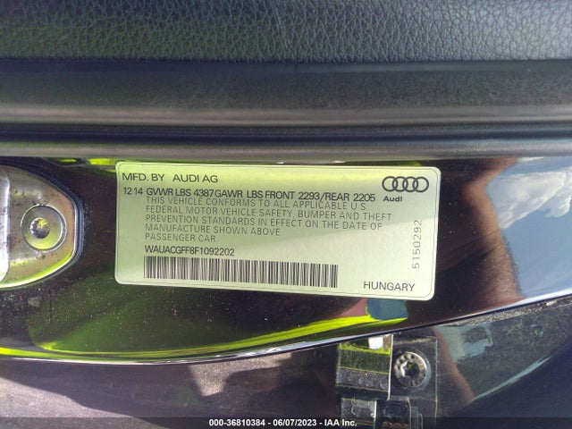 WAUACGFF8F1092202 Audi A3 1.8t Premium