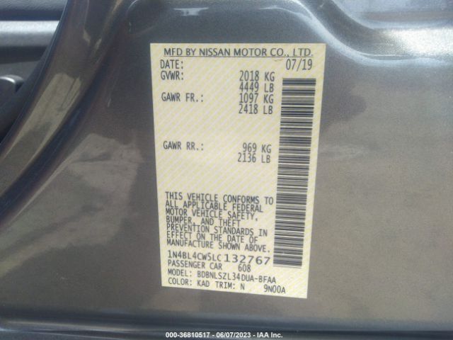 1N4BL4CW5LC132767 Nissan Altima 2.5 Sr