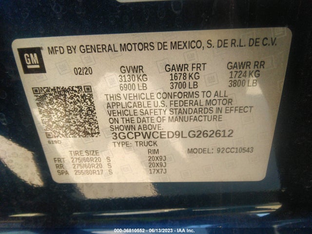 Chevrolet Silverado 1500 Lt 2020 3GCPWCED9LG262612 Image 9