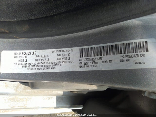 1C3CCCAB0GN163951 Chrysler 200 Limited
