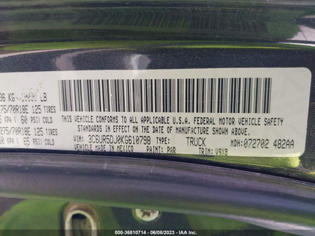 3C6UR5DJ0KG610798 RAM 2500 Big Horn