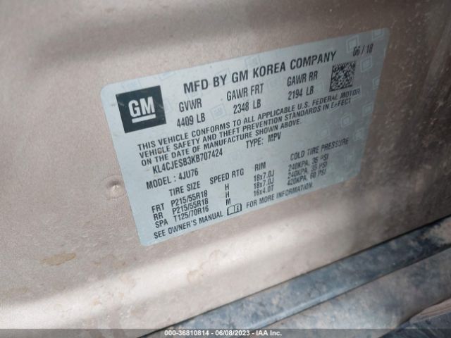 KL4CJESB3KB707424 Buick Encore Preferred