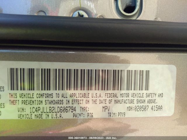 1C4PJLLB2LD606794 Jeep Cherokee Latitude Plus