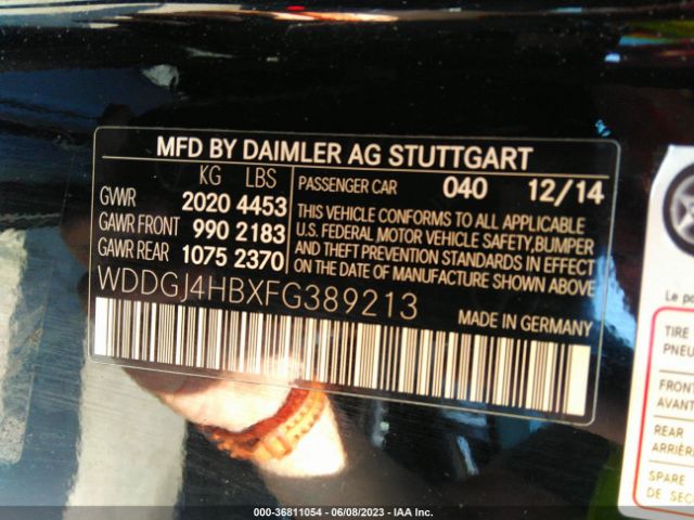 WDDGJ4HBXFG389213 Mercedes-Benz C-class C 250
