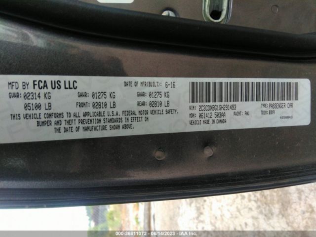 2C3CDXBG1GH291493 Dodge Charger Se
