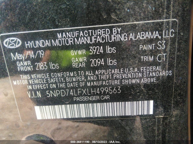 Hyundai ELANTRA SE 2020 5NPD74LFXLH499563 Image 9
