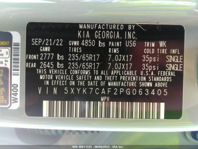 5XYK7CAF2PG063405 KIA Sportage X-pro