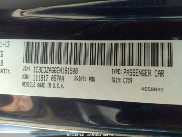 1C3CDZAG6EN181508 Dodge AVENGER SE
