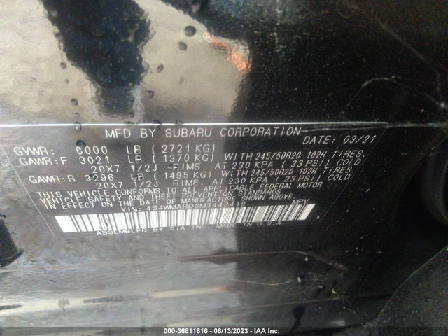 4S4WMARD0M3443419 Subaru Ascent