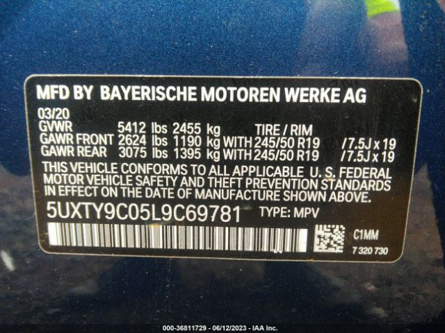 5UXTY9C05L9C69781 BMW X3 M40i