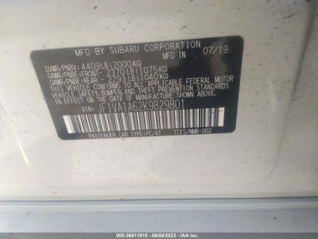 JF1VA1A62K9829801 Subaru WRX