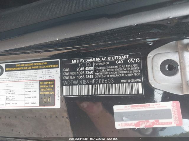 WDDWJ4JB9HF388603 Mercedes-Benz C-class C 300