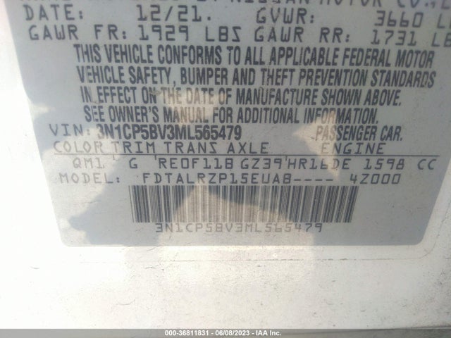 Nissan KICKS S 2021 3N1CP5BV3ML565479 Image 9