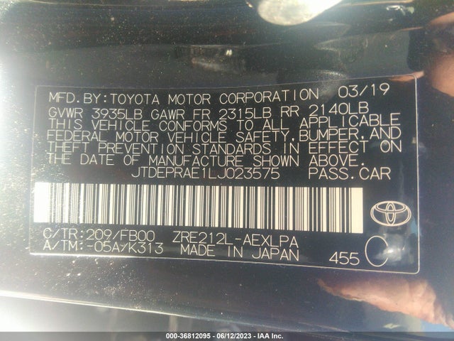Toyota COROLLA LE 2020 JTDEPRAE1LJ023575 Image 16