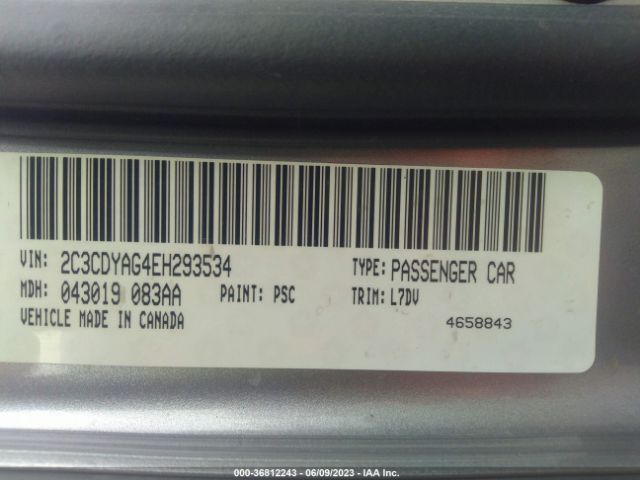 2C3CDYAG4EH293534 Dodge Challenger Sxt