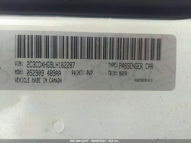 2C3CDXHG9LH162287 Dodge CHARGER GT