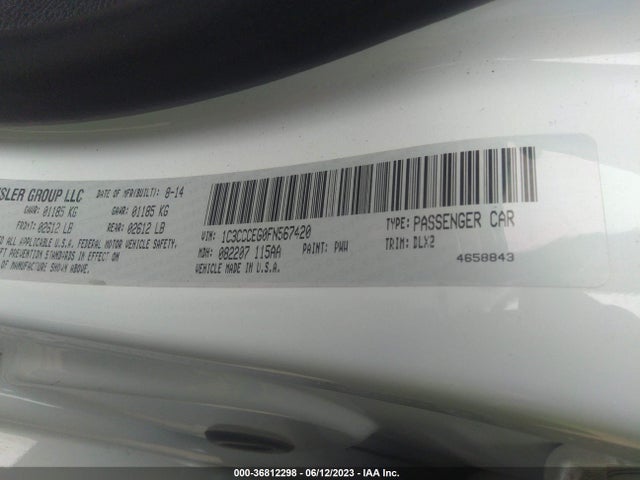 1C3CCCEG0FN567420 Chrysler 200 C