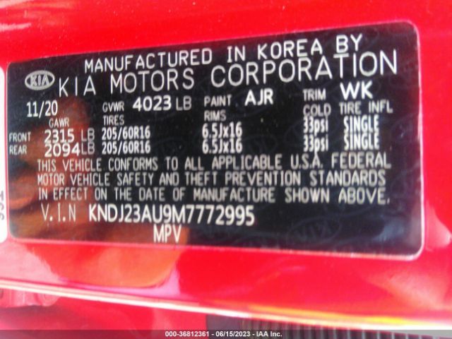 KNDJ23AU9M7772995 KIA SOUL S