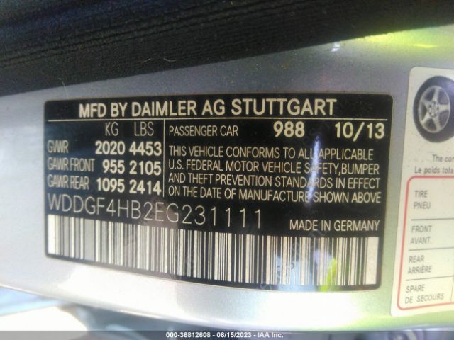 WDDGF4HB2EG231111 Mercedes-Benz C-class C 250