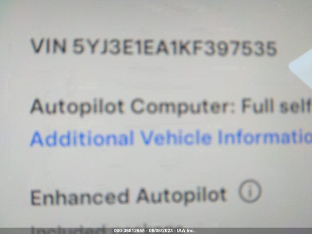 Tesla Model 3 Range 2019 5YJ3E1EA1KF397535 Image 11
