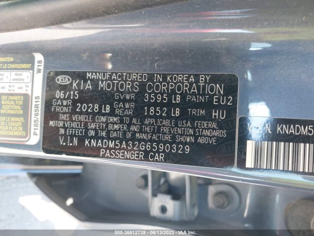 KNADM5A32G6590329 KIA RIO LX
