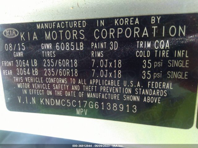 KNDMC5C17G6138913 KIA SEDONA EX
