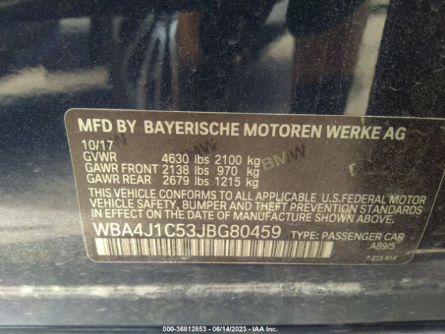 WBA4J1C53JBG80459 BMW 4 Series 430i