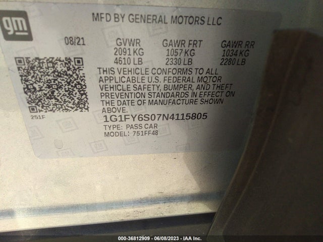 Chevrolet Bolt Euv Lt 2022 1G1FY6S07N4115805 Image 8