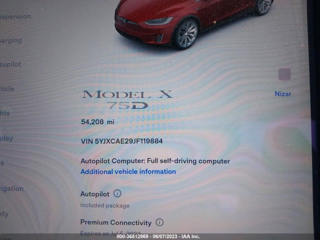 Tesla MODEL X 2018 5YJXCAE29JF119884 Image 48
