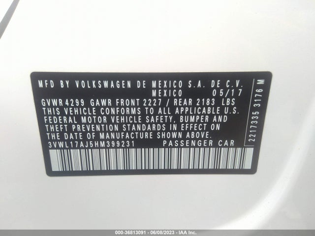 3VWL17AJ5HM399231 Volkswagen Jetta 1.8t Sel