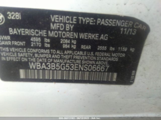WBA3B5G53ENS06667 BMW 3 Series 328i Xdrive