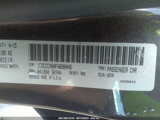 1C3CCCAB0FN690046 Chrysler 200 Limited