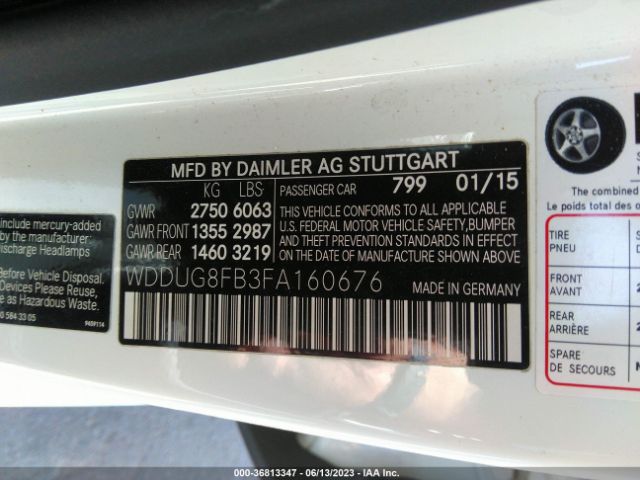 WDDUG8FB3FA160676 Mercedes-Benz S-class S 550