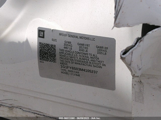 Chevrolet BOLT EV LT 2021 1G1FY6S03M4105237 Image 8