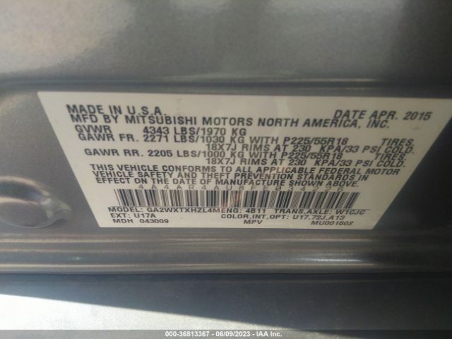 4A4AR4AU8FE034226 Mitsubishi Outlander Sport Se