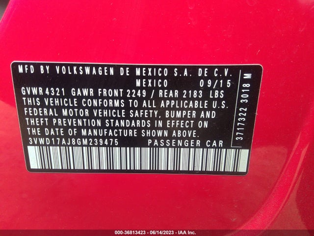 3VWD17AJ8GM239475 Volkswagen Jetta Sedan 1.8t Sport