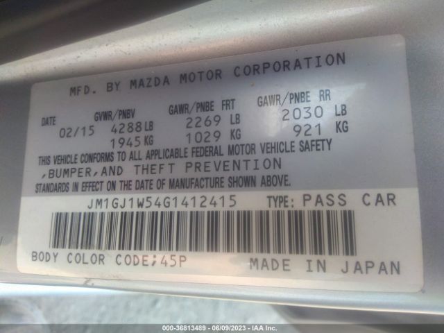 2016 MAZDA MAZDA6 JM1GJ1W54G1412415 Photo 8